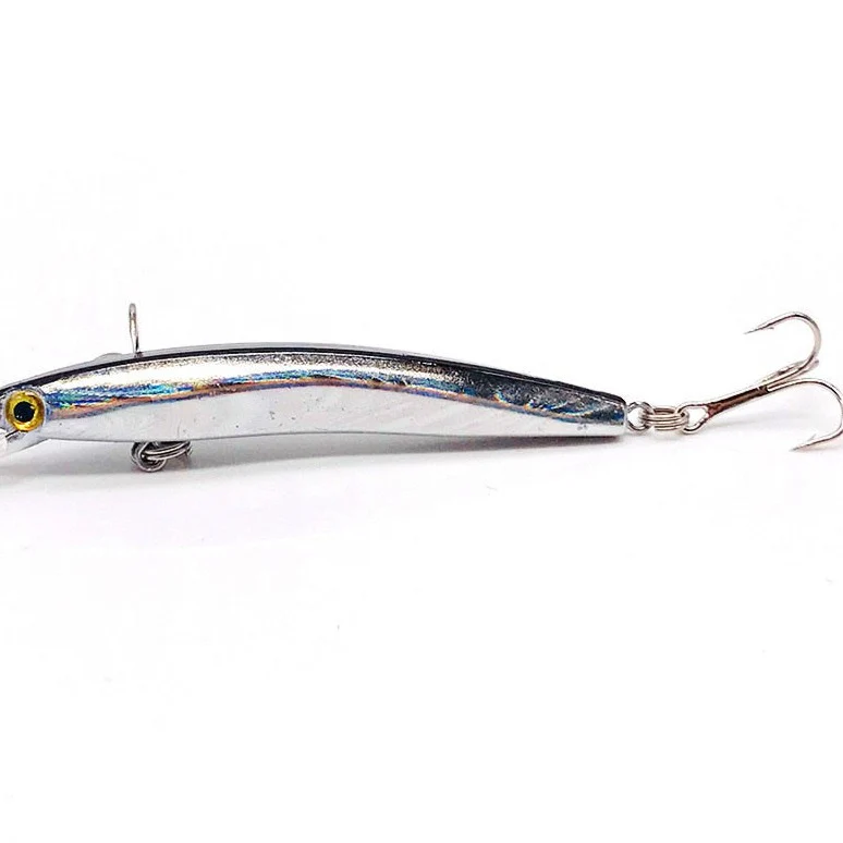 Wobbler Minnow Floating Hard Plastic Artificial Bait For Fishing Lure Tackle Bass 8cm 3d Eyes Topwater 2 Fish Hook Crankbait 1pc - Image 3