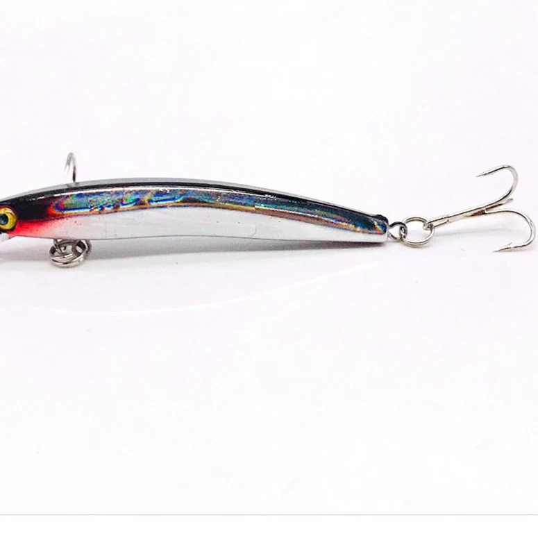 Wobbler Minnow Floating Hard Plastic Artificial Bait For Fishing Lure Tackle Bass 8cm 3d Eyes Topwater 2 Fish Hook Crankbait 1pc - Image 4