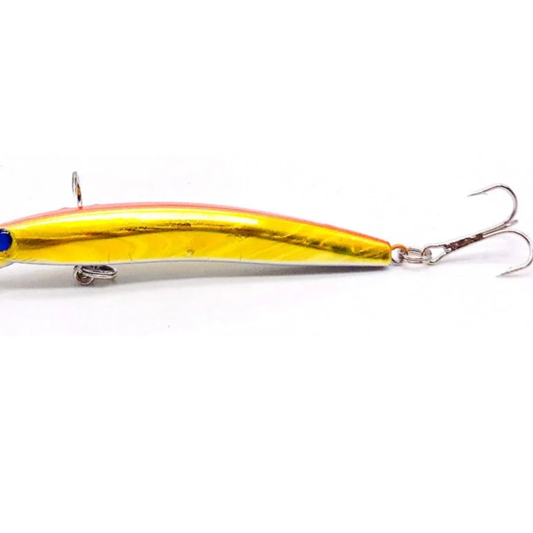 Wobbler Minnow Floating Hard Plastic Artificial Bait For Fishing Lure Tackle Bass 8cm 3d Eyes Topwater 2 Fish Hook Crankbait 1pc - Image 5