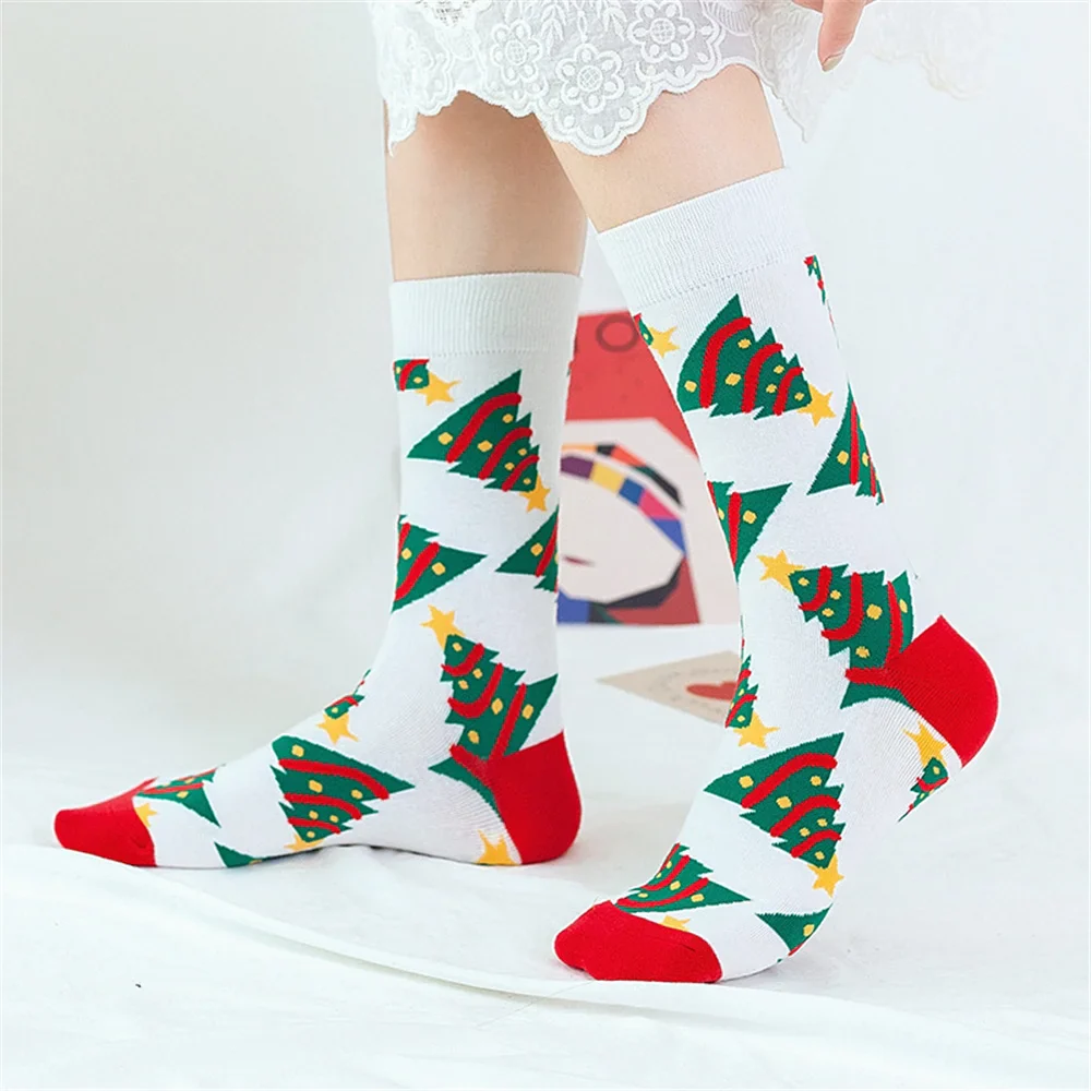 Woman Christmas Socks Funny Xmas Tree Snowflake Gingerbread man Candy Cane Cotton Tube Crew Happy Sock Men New Year Funny Sokken - Image 4