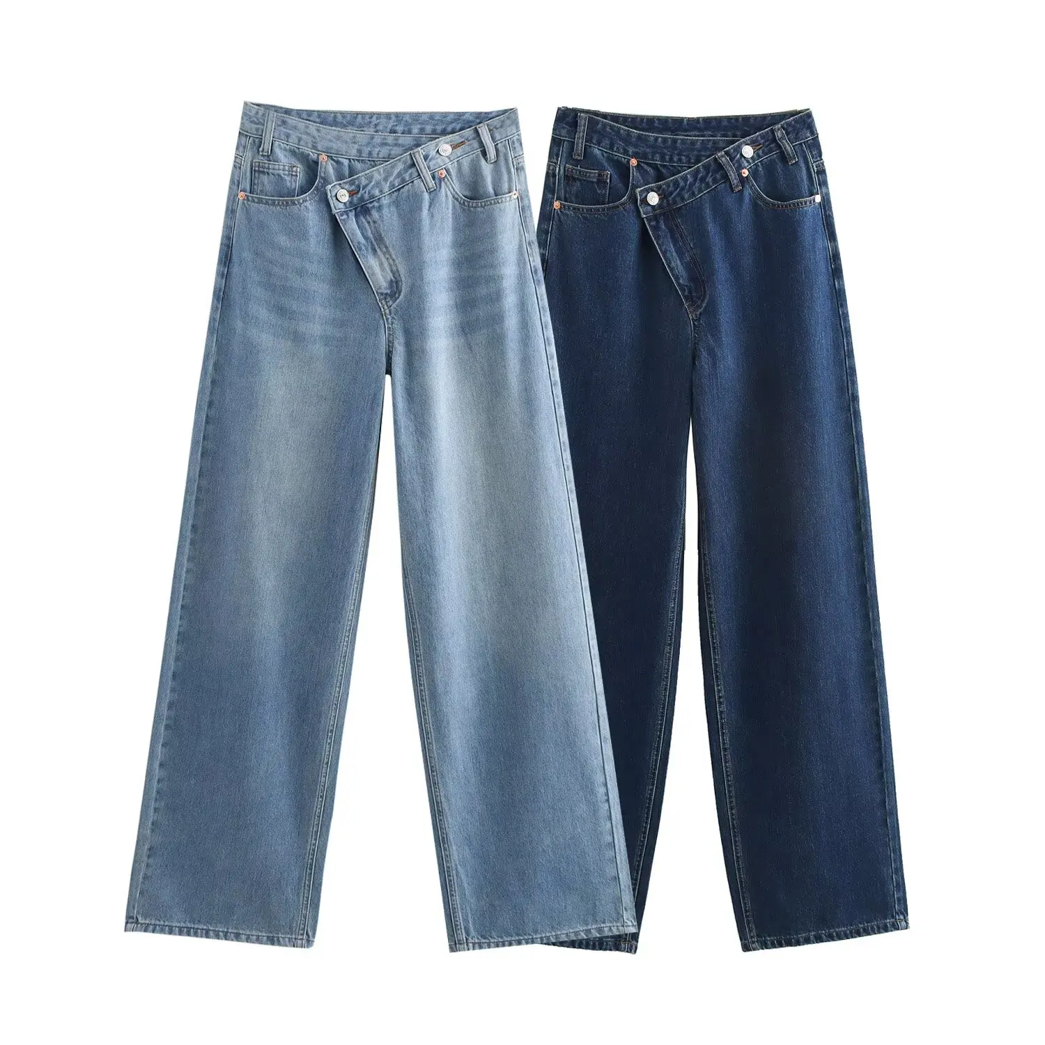 Woman Jeans Pants 2025 Spring High Waist Wide Leg Straight Fit Blue Casual Vintage Versatile Daily Streetwear Denim Jeans - Image 5