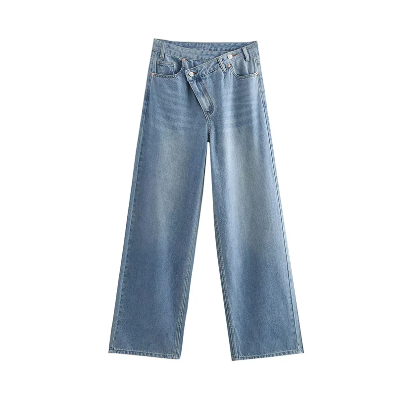 Woman Jeans Pants 2025 Spring High Waist Wide Leg Straight Fit Blue Casual Vintage Versatile Daily Streetwear Denim Jeans - Image 7
