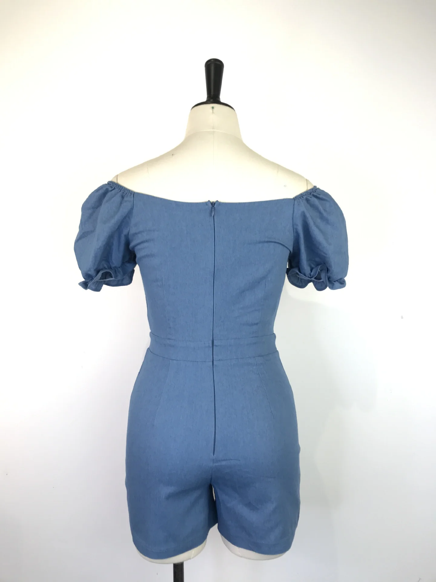 Woman Romper Short Jeans Jumpsuit for Women Cute Strings Out Denim Short Jumpsuit Short Sleeves 2022 Women Jumpsuit Jeans - Image 6