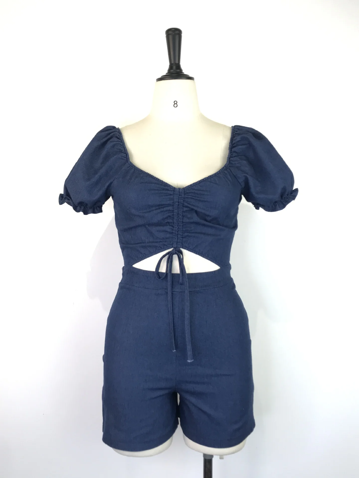 Woman Romper Short Jeans Jumpsuit for Women Cute Strings Out Denim Short Jumpsuit Short Sleeves 2022 Women Jumpsuit Jeans - Image 8