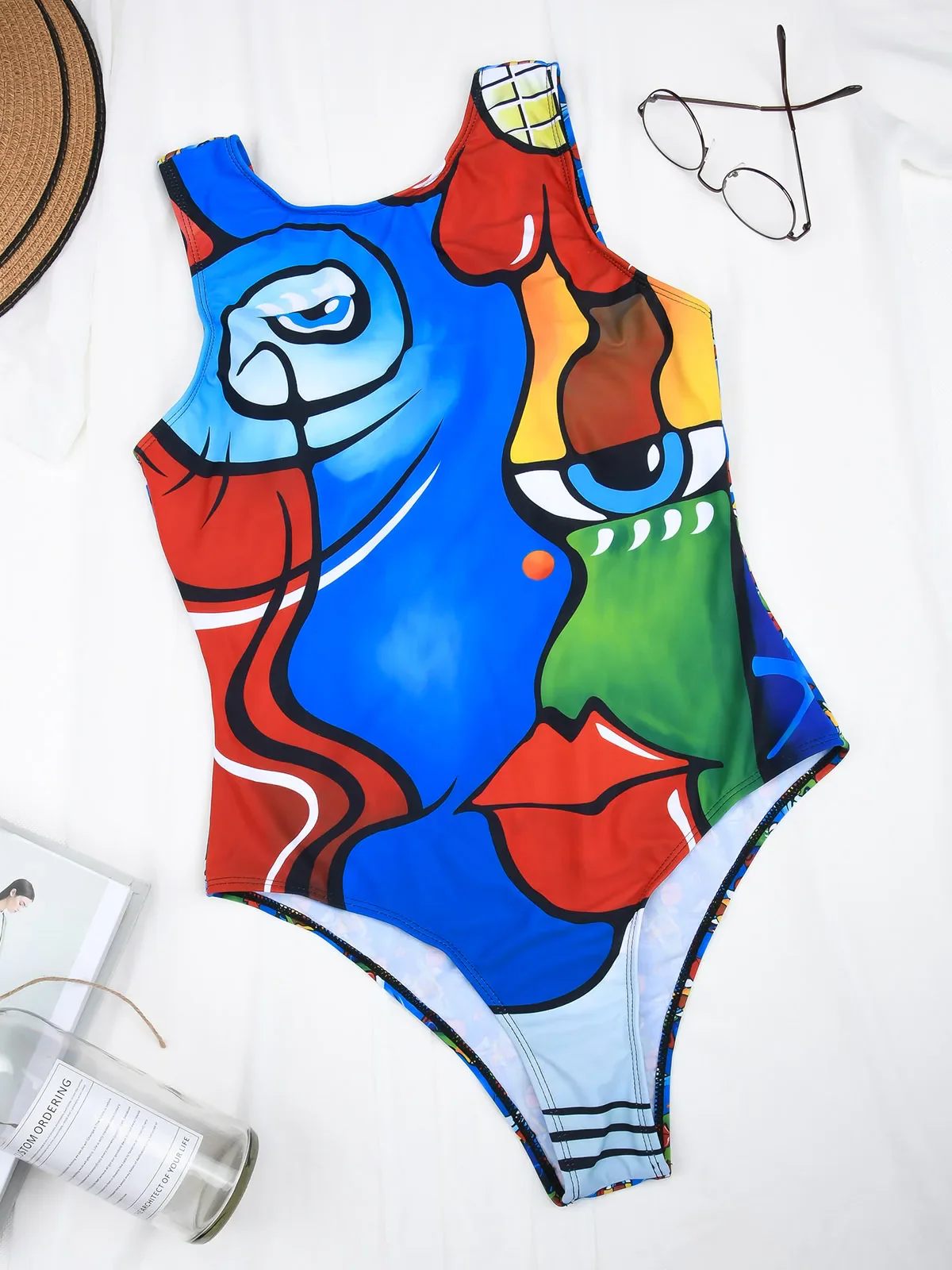 Woman Sexy Bikini One Piece Swimsuit Halter Print Swimwear Women Brazilian Bathing Suits Bodysuit Beach Wear Backless Monokini - Image 6