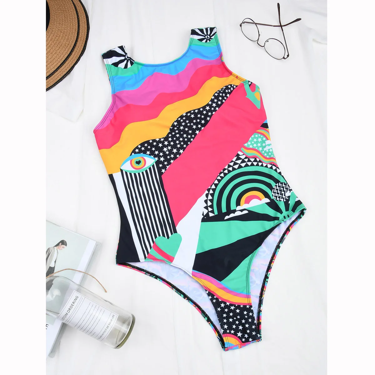 Woman Sexy Bikini One Piece Swimsuit Halter Print Swimwear Women Brazilian Bathing Suits Bodysuit Beach Wear Backless Monokini - Image 7