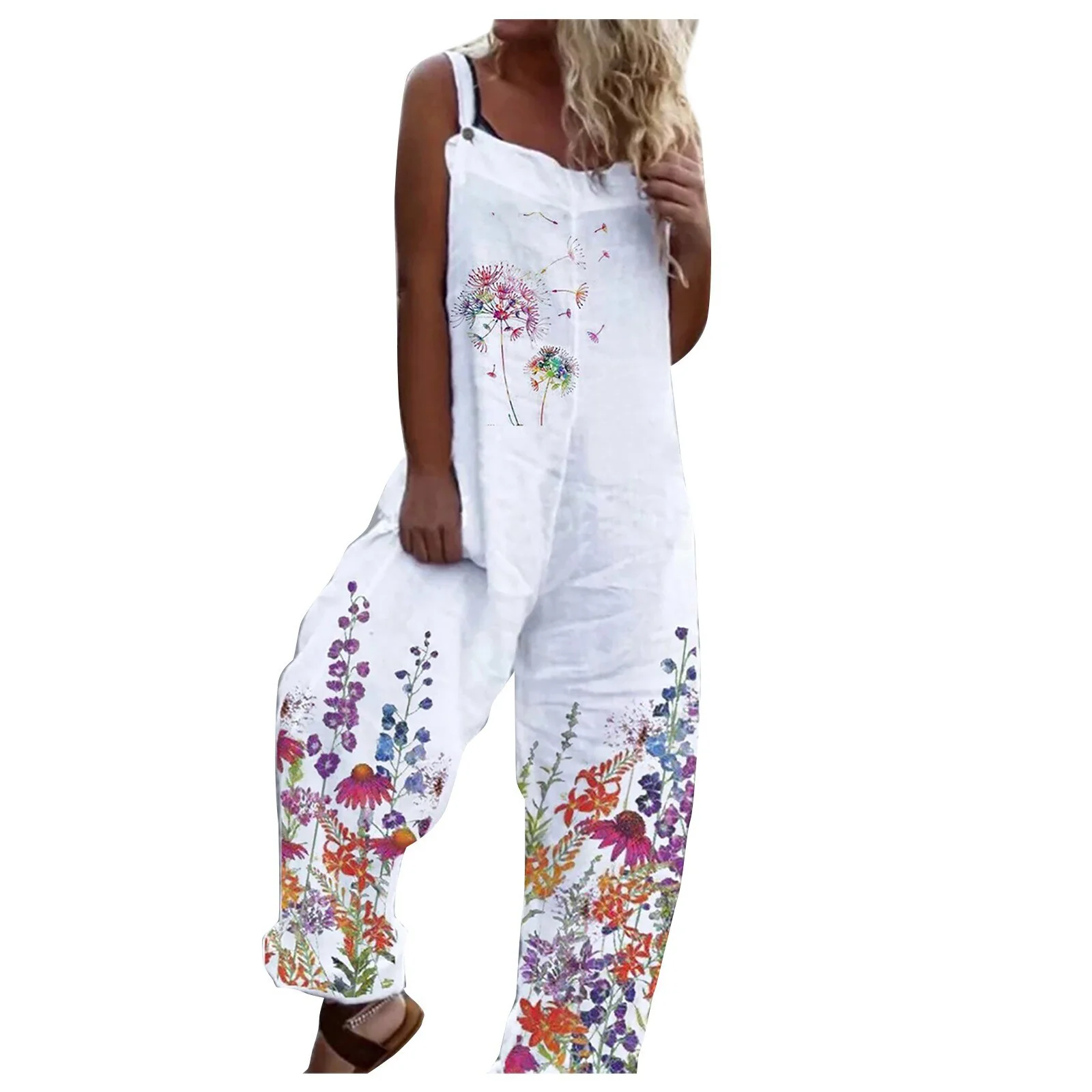 Woman Summer Jumpsuits Fashion Anchor Print Suspender Jumpsuit Casual Sexy Sleeveless Romper Elegant Streetwear - Image 5