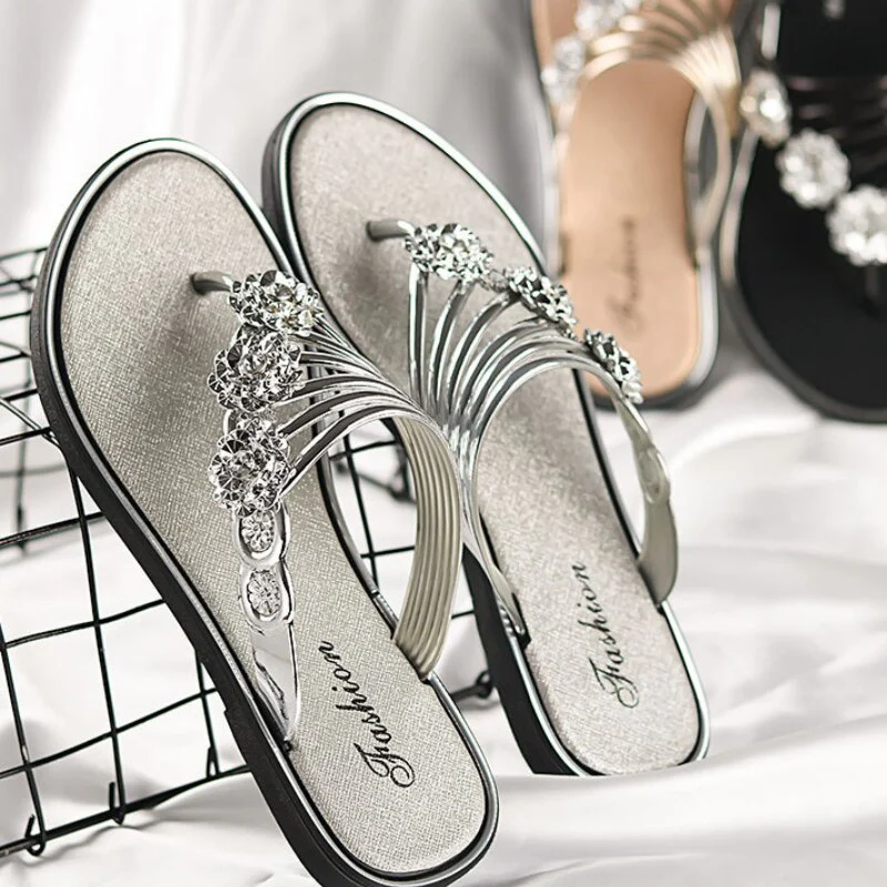 Sexy Women's Flat Flip Flops Fashion Casual Slippers Flower Lightweight Sandals - Image 10