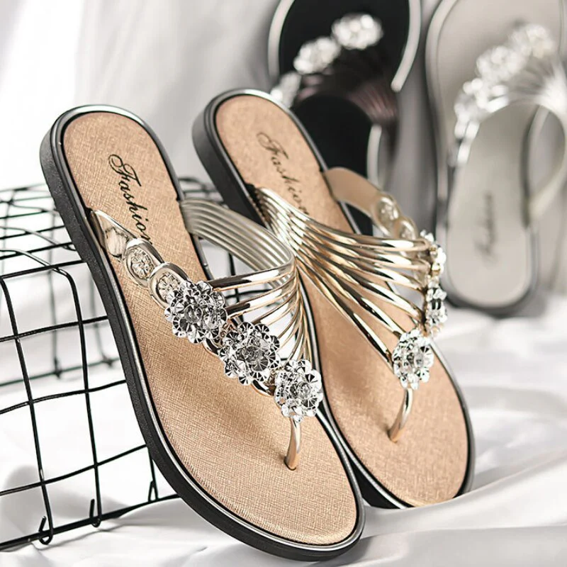 Sexy Women's Flat Flip Flops Fashion Casual Slippers Flower Lightweight Sandals - Image 11