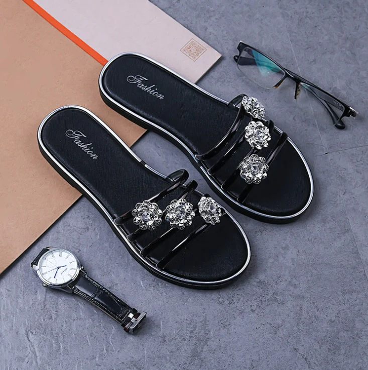 Sexy Women's Flat Flip Flops Fashion Casual Slippers Flower Lightweight Sandals - Image 2