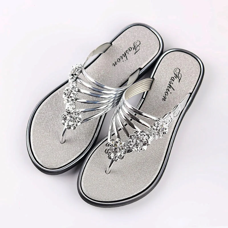 Sexy Women's Flat Flip Flops Fashion Casual Slippers Flower Lightweight Sandals - Image 5