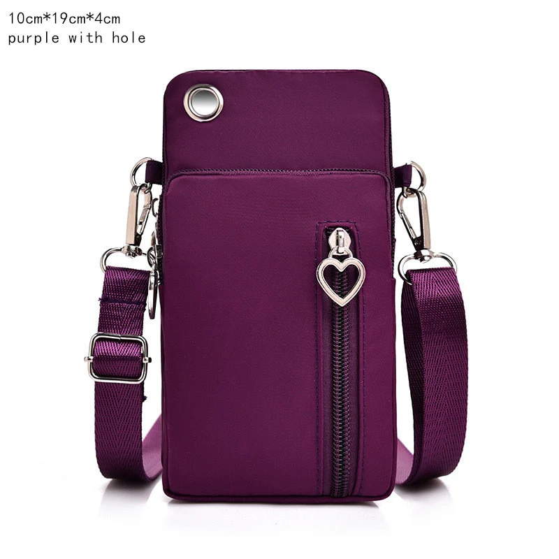Women's Mini Shoulder Bag Oxford Waterproof Handbag Wrist Pouch Wallet Sports Cell Mobile Phone Bag Crossbody Bags for Girls - Image 4