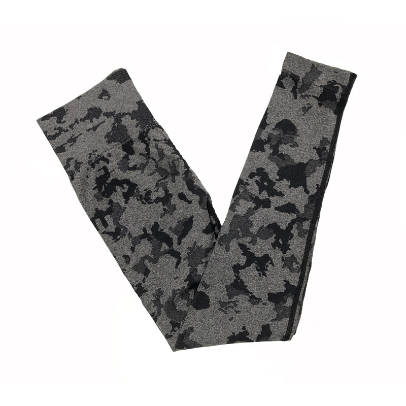 Women Adapt Camo Seamless Shorts High Waist Booty Gym Shorts Workout Short Fitness Ribbed Waisted Running Short Athletic Clothes - Image 13