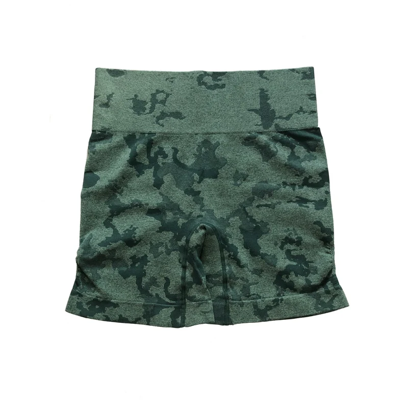 Women Adapt Camo Seamless Shorts High Waist Booty Gym Shorts Workout Short Fitness Ribbed Waisted Running Short Athletic Clothes - Image 19
