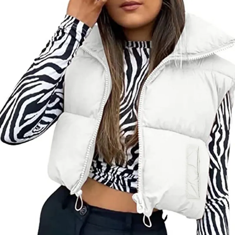 Women Autumn Winter Vest Sleeveless Jackets Waistcoat Clothing Warm Coats 2023 Luxury y2k Padded Puffer Vest Female Clothes - Image 3