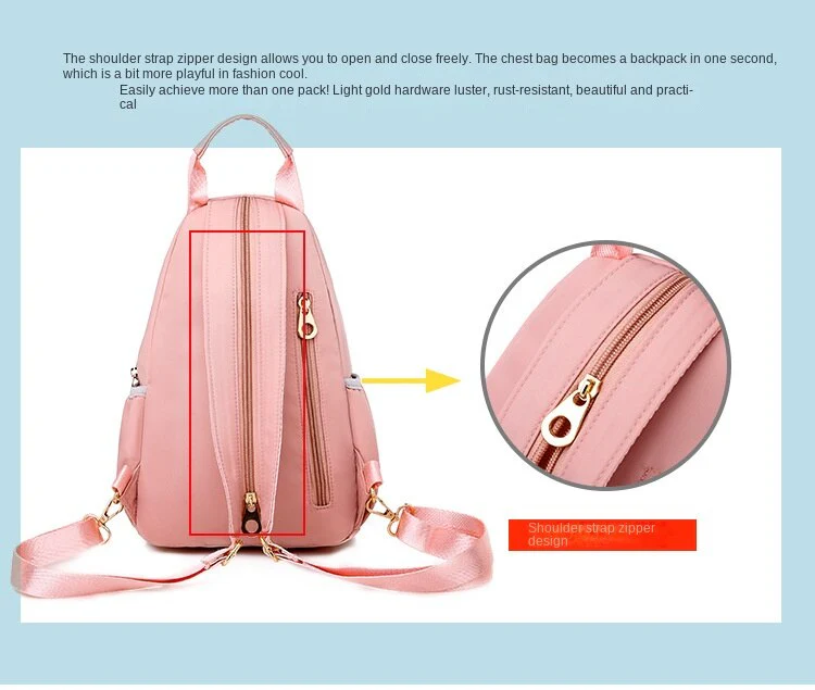Women Bag New 2022 Chest Bag Female Oxford Bag Wild Messenger Bag Fashion One Shoulder Chest Bag Casual Crossbody Pack for Women - Image 6