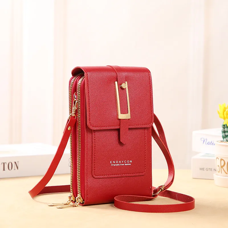 Women Bags Soft Leather Wallets Touch Screen Cell Phone Purse Crossbody Shoulder Strap Handbag for Female Cheap Women's Bags - Image 10