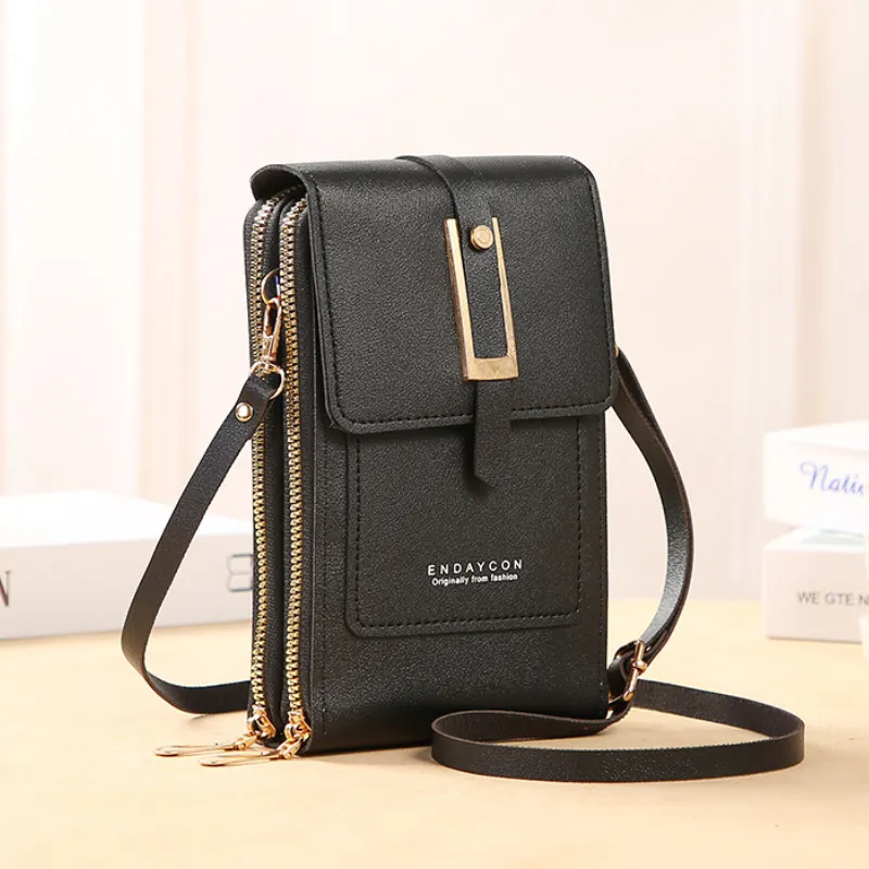 Women Bags Soft Leather Wallets Touch Screen Cell Phone Purse Crossbody Shoulder Strap Handbag for Female Cheap Women's Bags - Image 2