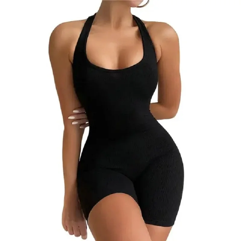 Women Bodysuit Sleeveless GymBackless Jumpsuit Workout Catsuit Bodycon Romper Sportswear Fitness Yoga Suit Sexy One Piece - Image 3
