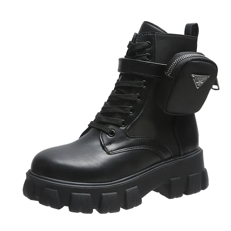 Women Boots Motorcycle Casual Shoes New Woman Leather Minimalist Classic Punk Female Mary Jane Goth Shoes Platform Boots Women - Image 10