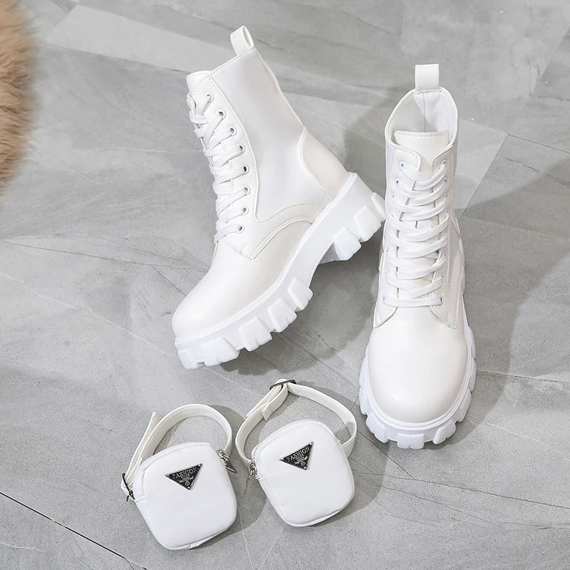 Women Boots Motorcycle Casual Shoes New Woman Leather Minimalist Classic Punk Female Mary Jane Goth Shoes Platform Boots Women - Image 6