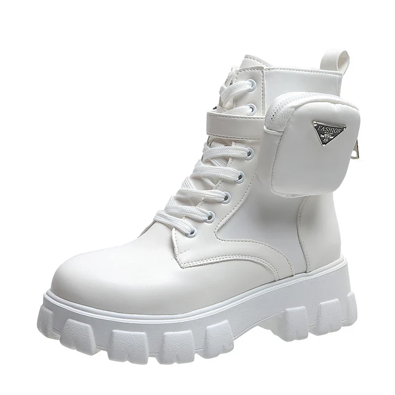 Women Boots Motorcycle Casual Shoes New Woman Leather Minimalist Classic Punk Female Mary Jane Goth Shoes Platform Boots Women - Image 7