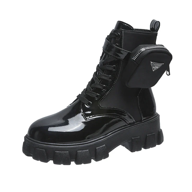 Women Boots Motorcycle Casual Shoes New Woman Leather Minimalist Classic Punk Female Mary Jane Goth Shoes Platform Boots Women - Image 8