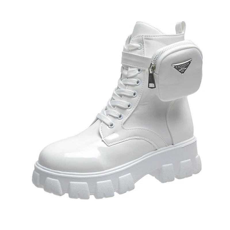 Women Boots Motorcycle Casual Shoes New Woman Leather Minimalist Classic Punk Female Mary Jane Goth Shoes Platform Boots Women - Image 9