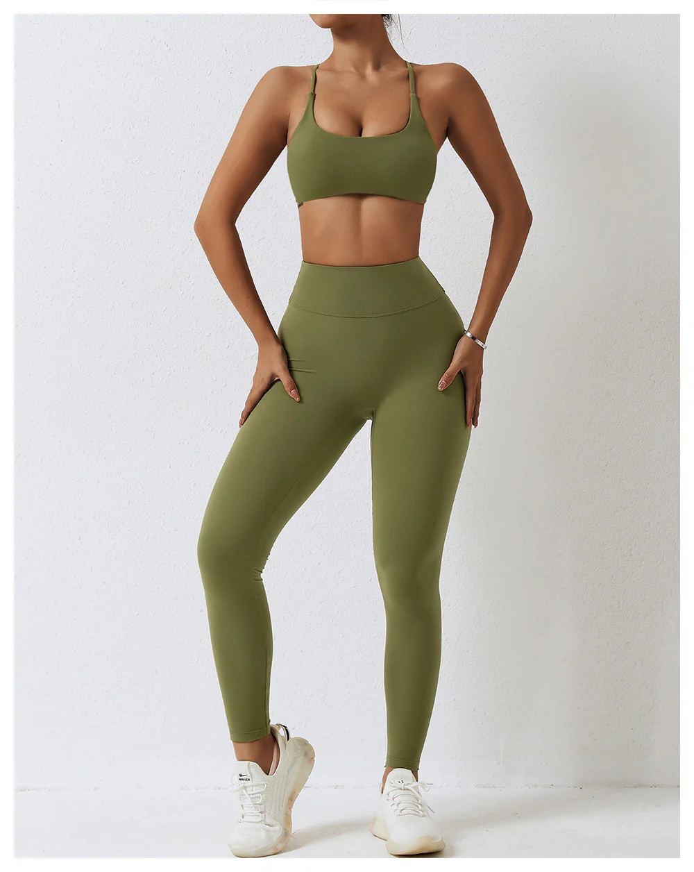 Women Bra Leggings Shorts Running Workout Clothing Yoga Suits Top Sportswear Gym Fitness Sets - Image 20