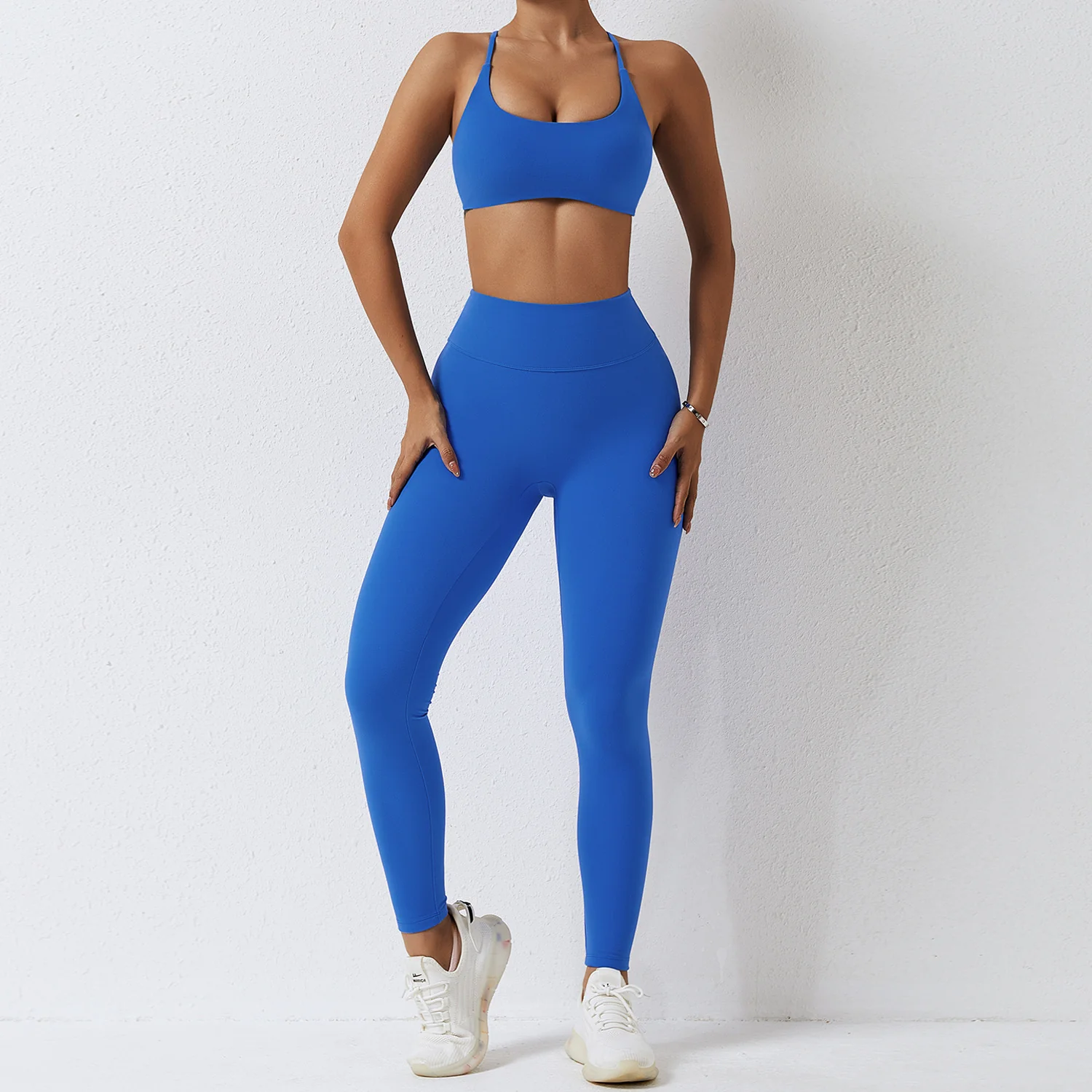 Women Bra Leggings Shorts Running Workout Clothing Yoga Suits Top Sportswear Gym Fitness Sets - Image 3