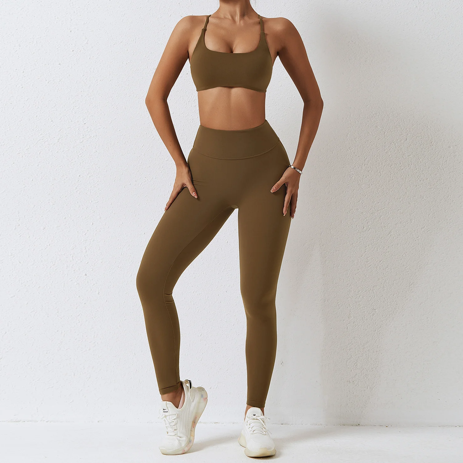 Women Bra Leggings Shorts Running Workout Clothing Yoga Suits Top Sportswear Gym Fitness Sets - Image 7