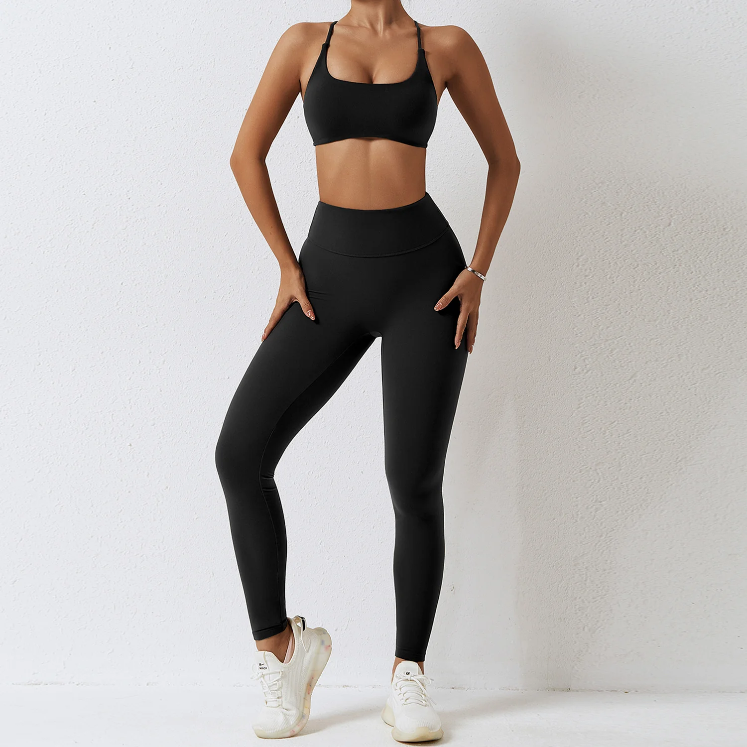 Women Bra Leggings Shorts Running Workout Clothing Yoga Suits Top Sportswear Gym Fitness Sets - Image 8
