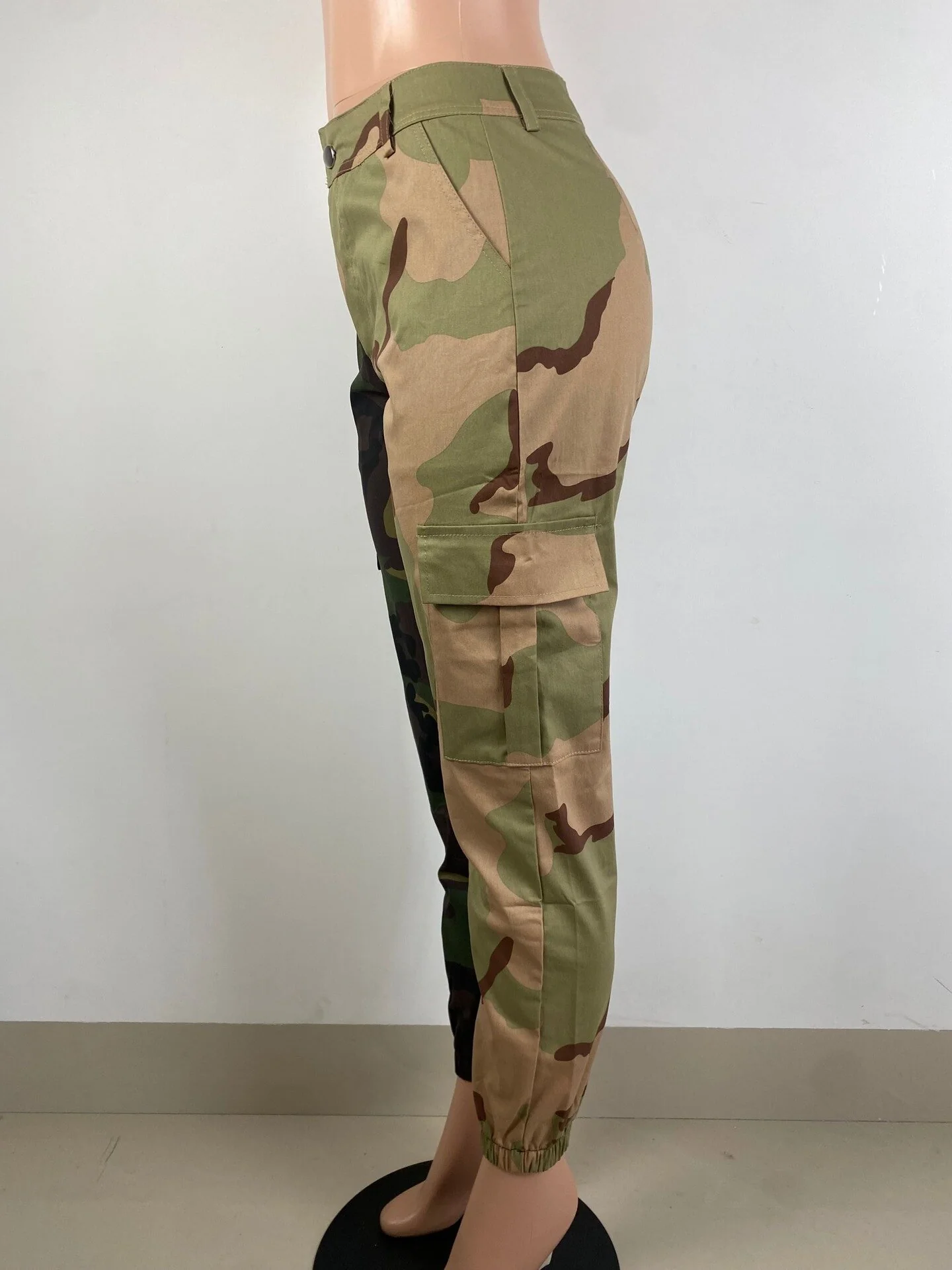 Women Casual Cargo Pants Summer Fall Ladies Trendy Patchwork Camouflage Trousers Pants - Image 9