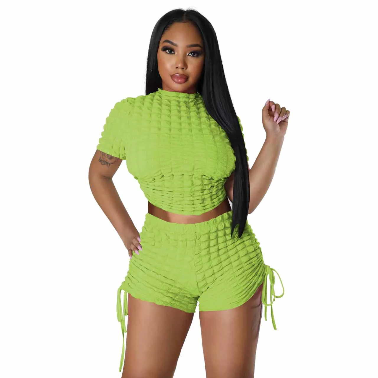 Women Clothing Summer 2023 Beach Clothes For New Sexy Leisure Centre Backs Two Piece Solid Polyester Dress Ladies Swimwear Pareo - Image 2