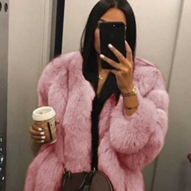 Women Coat Mink Coats Winter Top Fashion Fur Coat Elegant Thick Warm Outerwear Fake Fur Jacket Chaquetas Mujer 2021 L3 - Image 12