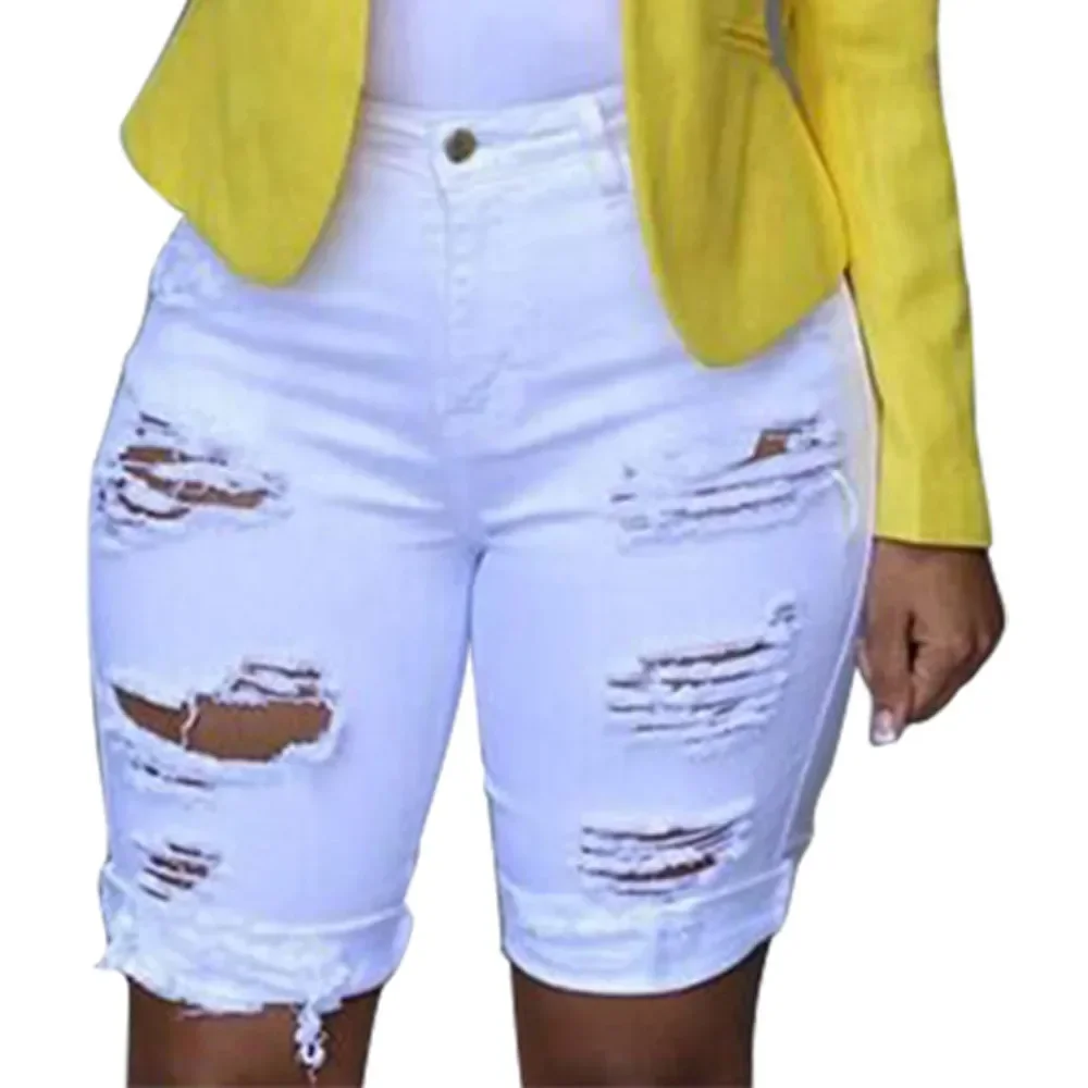 Women Denim Shorts Summer Destroyed Hole Jeans Fashion Casual Pants Short for Woman Pantalones Cortos Ripped Femme Ropa Mujer - Image 4