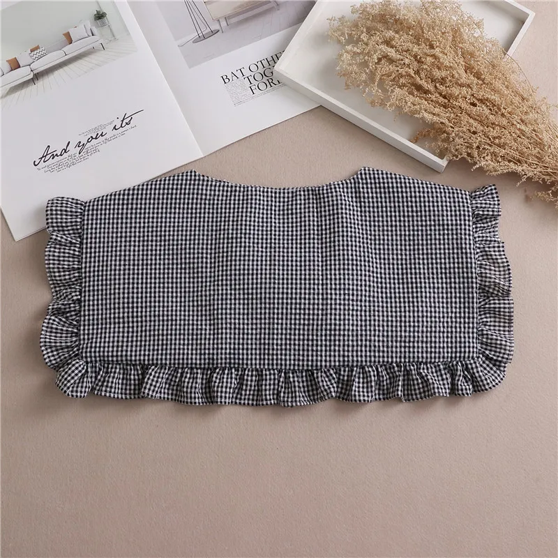 Women Detachable Lapel Fake Collar Cute Doll Ruffles Lace Lapel Down False Collar Half Shirt Blouse Tops Clothes Accessories - Image 2