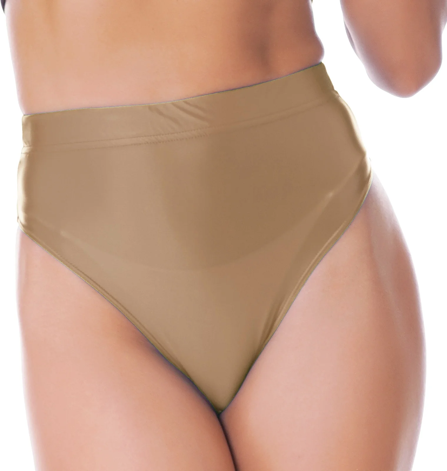 Women Glossy Shorts Spandex Short Leggings Seamless Tight Smooth Elastic Shiny Biker Shorts - Image 2