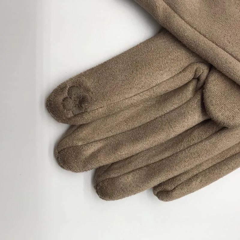 Women Gloves Winter Touch Screen 2021 New Long Style Suede Touch Screen Gloves Black Gray Composite Suede Fashion - Image 3