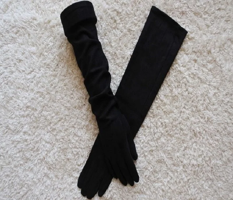 Women Gloves Winter Touch Screen 2021 New Long Style Suede Touch Screen Gloves Black Gray Composite Suede Fashion - Image 7
