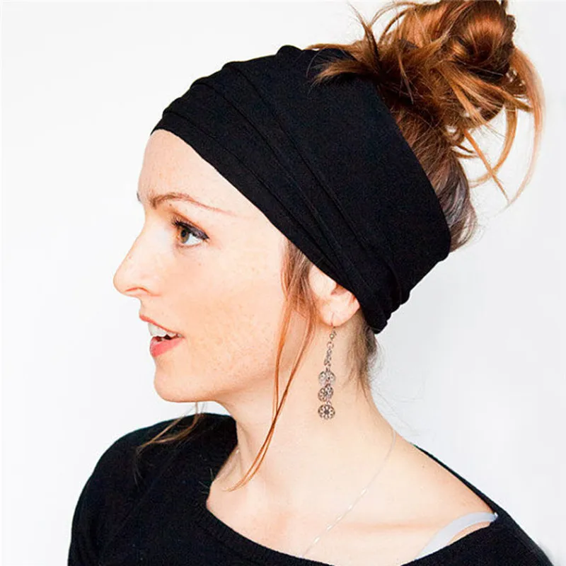 Women Hair Bands Headband Bohemian Sports Run Bandage Elastic Girl Wide Headband Print Wide Headwrap Headpiece Hairband Ladies - Image 9