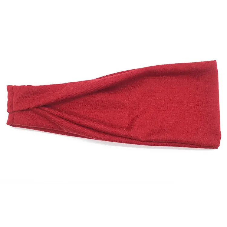 Women Headband Solid Color Wide Turban Twist Knitted Cotton Sport Yoga Hairband Twisted Knotted Headwrap Winter Hair Accessories - Image 10