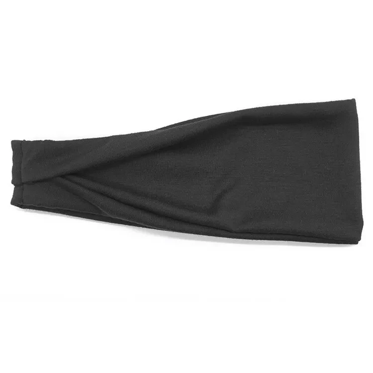 Women Headband Solid Color Wide Turban Twist Knitted Cotton Sport Yoga Hairband Twisted Knotted Headwrap Winter Hair Accessories - Image 15