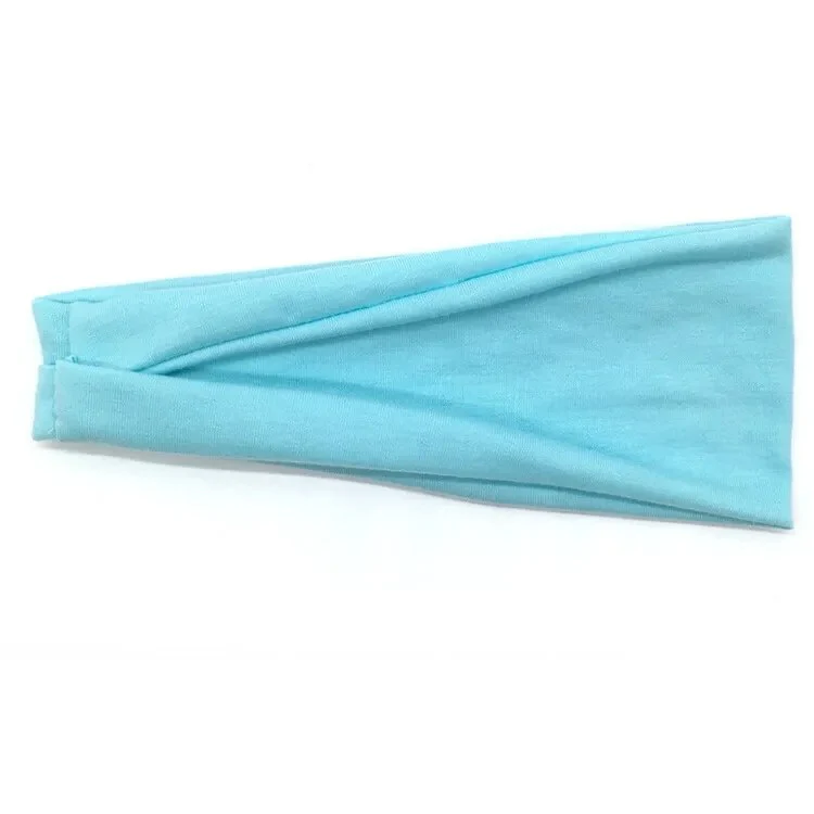 Women Headband Solid Color Wide Turban Twist Knitted Cotton Sport Yoga Hairband Twisted Knotted Headwrap Winter Hair Accessories - Image 16