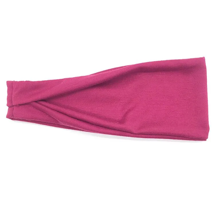 Women Headband Solid Color Wide Turban Twist Knitted Cotton Sport Yoga Hairband Twisted Knotted Headwrap Winter Hair Accessories - Image 17