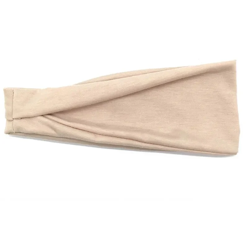 Women Headband Solid Color Wide Turban Twist Knitted Cotton Sport Yoga Hairband Twisted Knotted Headwrap Winter Hair Accessories - Image 5