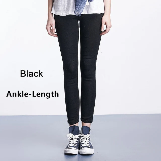 Women Jeans Casual High Waist Summer Autumn Pant Slim Stretch Cotton Denim Trousers For Woman Blue Black 100kg - Image 2