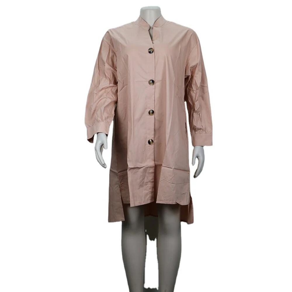 Women Loose Shirt Dress Long Sleeves Button Up Casual Fashion Female Big Size African Spring Elegant Office Ladies Classy Robes - Image 5