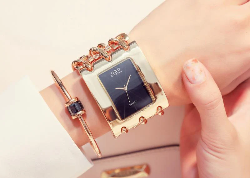 Women Luxury Brand Watch Dress Rhinestone Women Wristwatches Stylish Gold Female Watches - Image 11