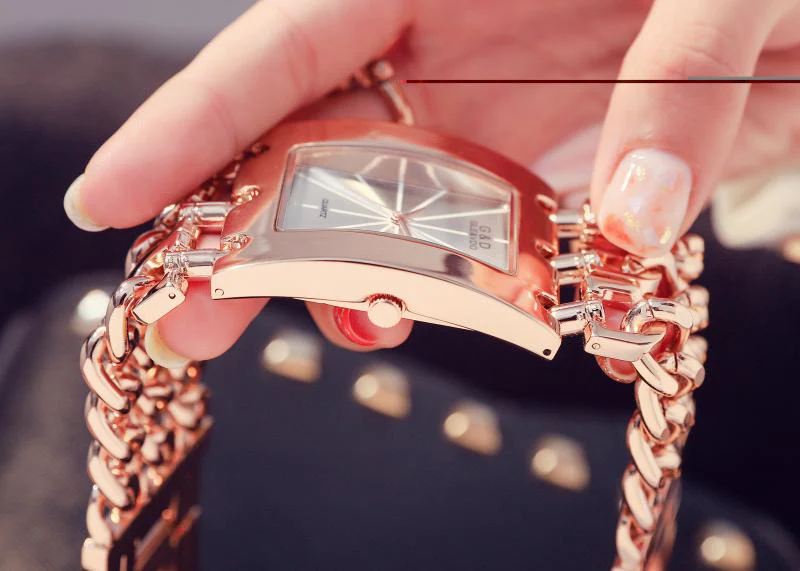 Women Luxury Brand Watch Dress Rhinestone Women Wristwatches Stylish Gold Female Watches - Image 13